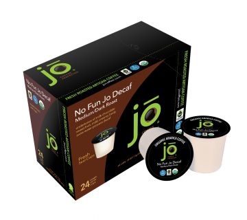 No Fun Jo Decaf Case Pack - 4/24 Recyclable Cup Cartons (For K-Cup® Brewers)